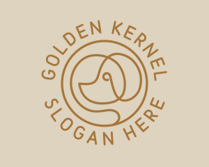 Golden Puppy Dog logo design