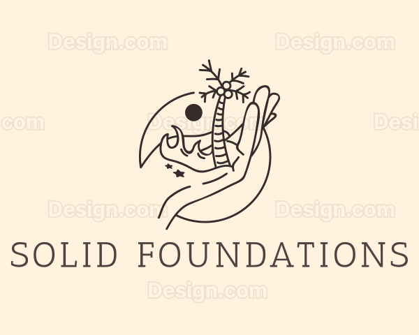 Island Hotel Hand Logo
