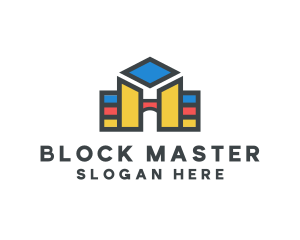 Colorful Toy Blocks  logo design