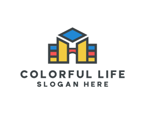 Colorful Toy Blocks  logo design