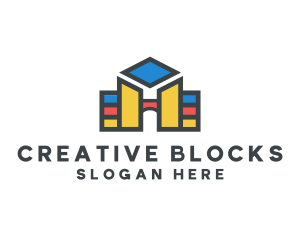 Colorful Toy Blocks  logo design