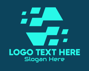 Pixel Data Hexagon logo