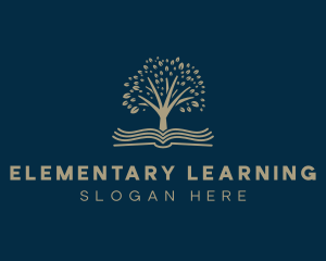 Learning Book Tree logo design