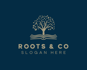 Learning Book Tree logo design