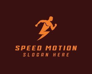 Lightning Bolt Man logo design