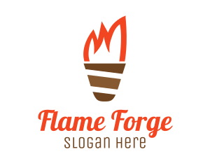 Ice Cream Torch logo design