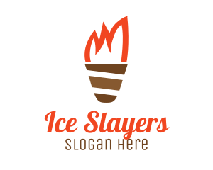 Ice Cream Torch logo design