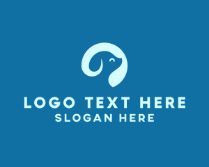 Blue Puppy Dog logo design