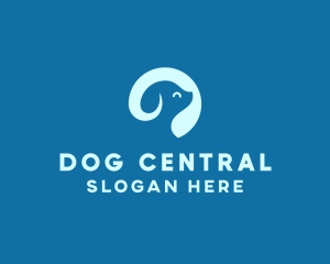 Blue Puppy Dog logo design