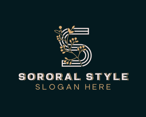 Styling Floral Wedding Letter S logo design