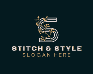 Styling Floral Wedding Letter S logo design