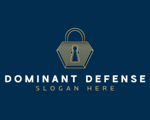 Padlock Tech Defense logo design