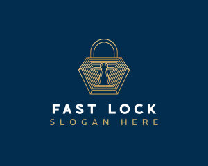 Padlock Tech Defense logo design