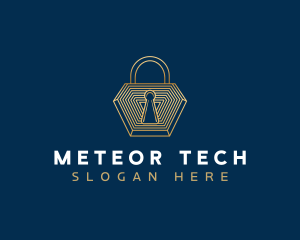 Padlock Tech Defense logo design