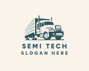 Semi Freight Trucking logo