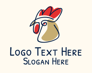 Chicken Rooster Drawing logo design