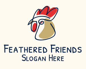 Chicken Rooster Drawing logo