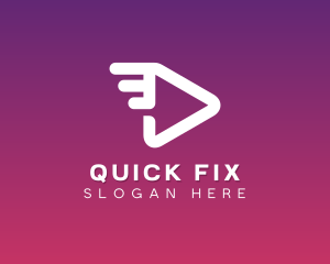 Quick Media Streaming logo design