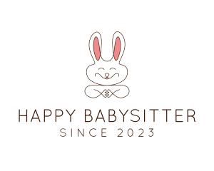 Cute Happy Bunny logo design