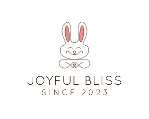 Cute Happy Bunny logo design