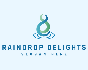 Abstract Organic Raindrop logo design