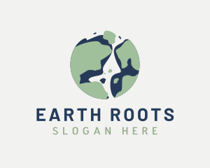 Modern Earth Globe logo design