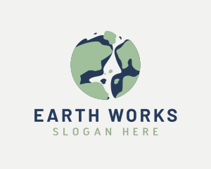 Modern Earth Globe logo design