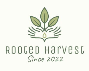 Droplet Hand Seedling  logo design