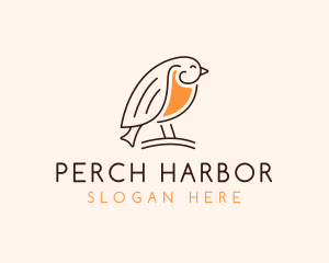 Perched Bird Wildlife logo