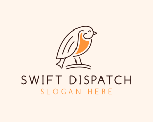 Perched Bird Wildlife logo design