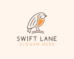 Perched Bird Wildlife logo design