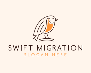 Perched Bird Wildlife logo design