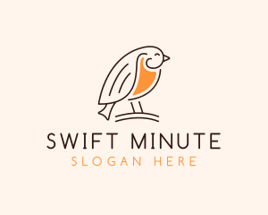 Perched Bird Wildlife logo design