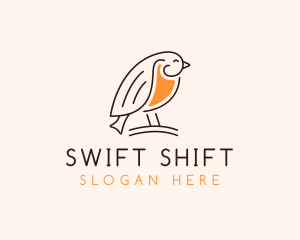 Perched Bird Wildlife logo design