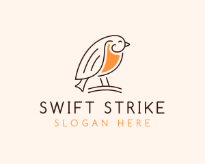 Perched Bird Wildlife logo design