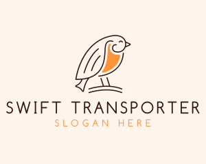 Perched Bird Wildlife logo design