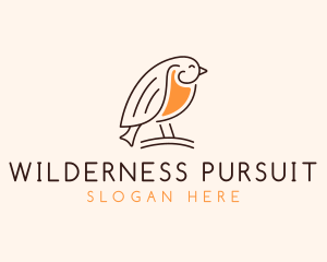 Perched Bird Wildlife logo design