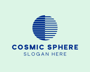 Blue Bars Sphere logo design