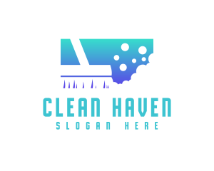 Cleaning Brush Housekeeper logo design