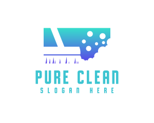 Cleaning Brush Housekeeper logo design