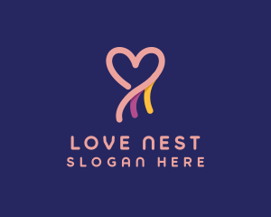 Romantic Love Heart logo design