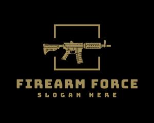 Gold Gun Firearm logo design