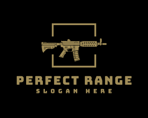 Gold Gun Firearm logo design