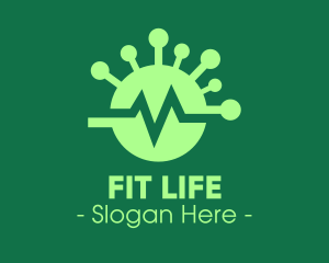 Green Virus Flatline logo