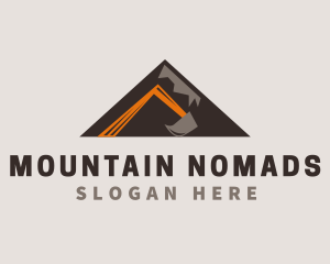 Mountain Excavator Machine logo design