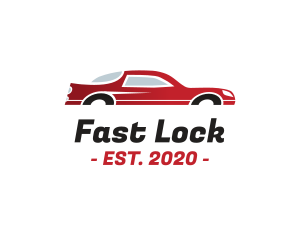 Red Fast Automotive Car logo design