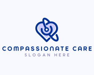 Heart Medical Stethoscope logo design