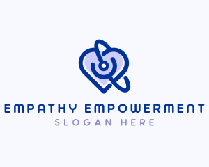 Heart Medical Stethoscope logo design