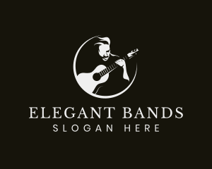 Band Guitarist Music logo design