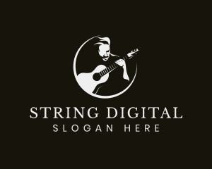 Band Guitarist Music logo design